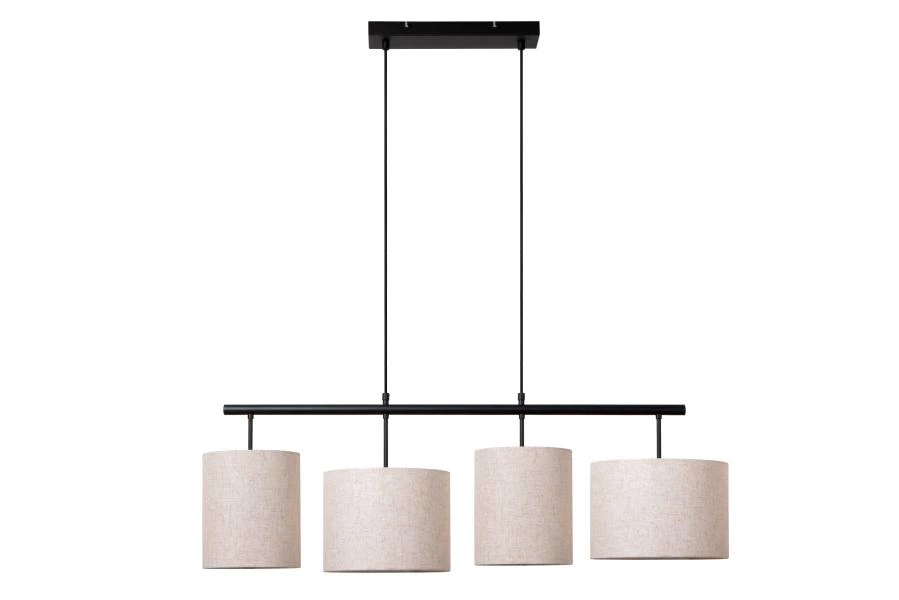 Lucide MAYA - Hanglamp - 4xE27 - Beige - uitgezet